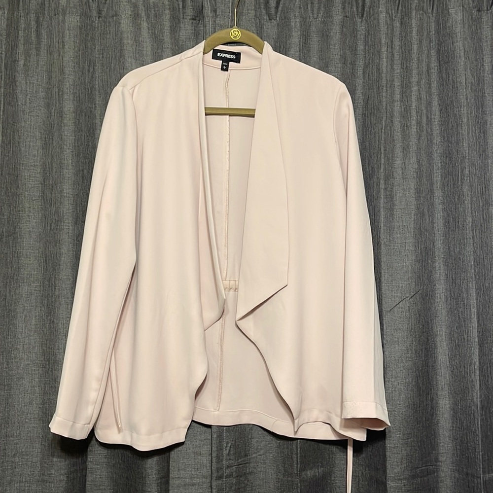 Express pink cardigan blazer